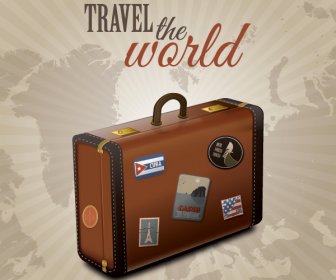 رسم الخلفية الرجعية العالمية السفر