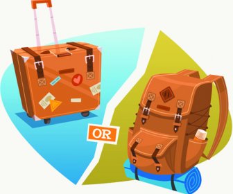 Traveling With Adventures Vintage Vector Background