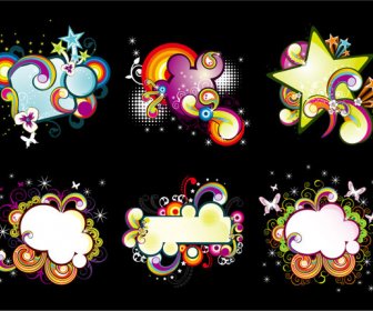 Trends In The Floral Dialog Frames Vector