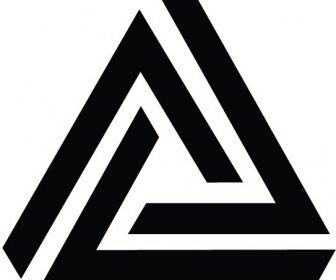 三角形の黒い色のデザイン