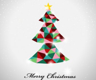 Dreieck farbige Weihnachtsbaum Vektor Hintergrund