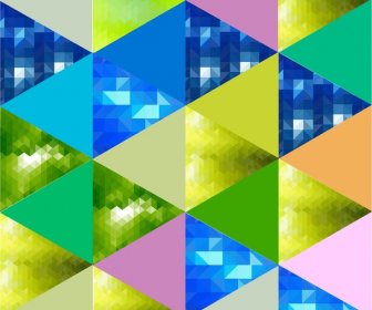 Triangles Background Design With Colorful Bokeh Style