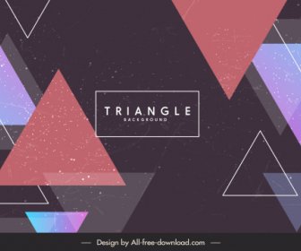 Triangles Background Modern Flat Colorful Design