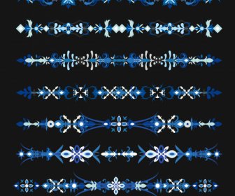 Tribal Decorative Elements Elegant Colored Symmetric Design
