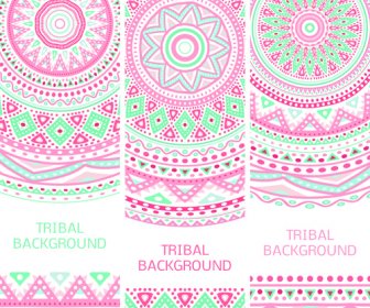 Tribal Decorative Pattern Backgrounds Vector
