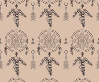 Tribal Repeating Pattern Design Dream Catcher Decoration