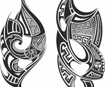 Tribale Tatuaggio Libero Cdr Vettori Arte
