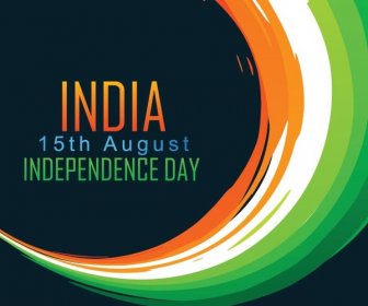 三色旗抽象的な壁紙の Indianth 8 月の独立記念日のベクトル