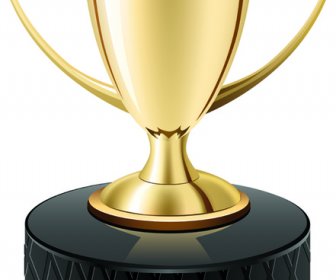 Trophy Cup And Medals Vector Set 2