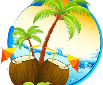 Tropical Elements Backgrounds Vector