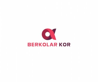 Camiseta Berkolar Kor Logo Alpha Text Shape Red Flat Design