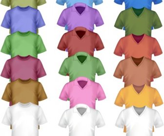Tshirt Templates 3D Decoração Multicolorida