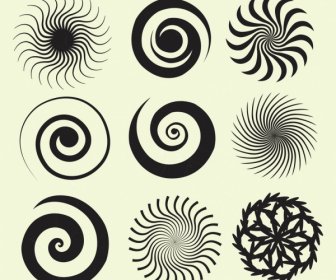 Twisted Circles Collection Flat Black Design