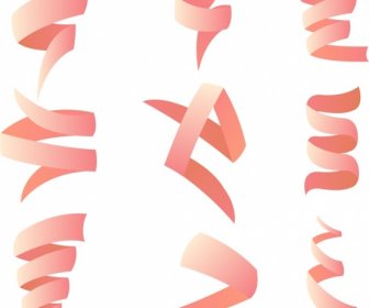 Twisted Pita Ikon Isolasi 3d Pink Desain