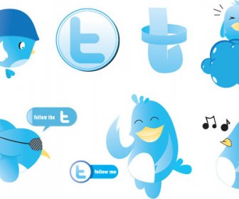 Twitter Iconos Vectores