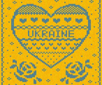 Ukraine Style Fabric Background Vector