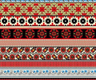 ウクライナ スタイル ファブリック装飾ベクトル グラフィック