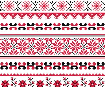 Ukraine Style Fabric Pattern Vector