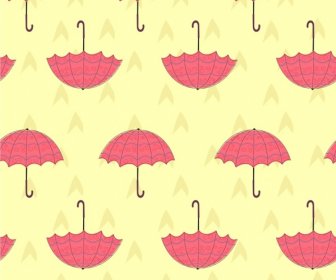 Umbrella Background Colored Repeating Decoration