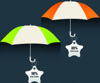 Regenschirm Rabatte Design-Elemente