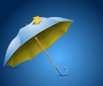 Regenschirm-Symbol Farbige 3D-Design