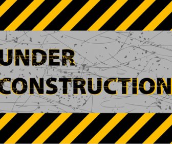 Under Construction Sign Grunge Background Vector