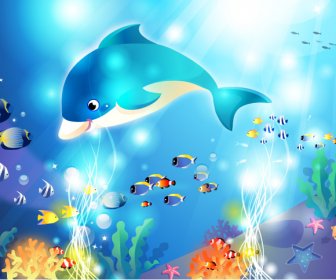 Morze Podwodne życie Delfinów