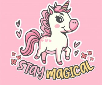 unicorn icon cute design colorful handdrawn sketch