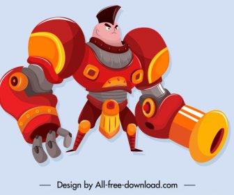 Universe Soldier Icon Robotic Armour Decor Cartoon Character