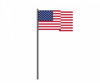 米国旗アイコンモダン3Dスケッチ