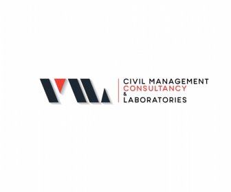  Val Civil Management Consultancy And Laboratories Logo Design Modern Flat Texts Geometric Design