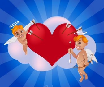 Valentine Angels Illustration