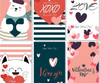 バレンタイン カード コレクションかわいい装飾の心の装飾