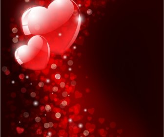 Valentine Day Background With Hearts