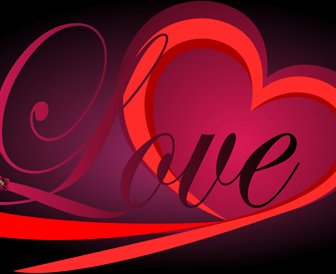 Valentine Day Background With Hearts Vector