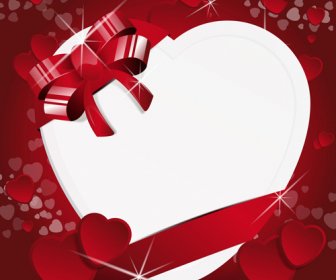 Valentinstag Tag Hintergrund Mit Herz Vector