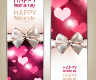 Banners Día De San Valentín Y El Vector De Arco