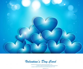 Berbentuk Hati Hari Valentine Kartu Vektor