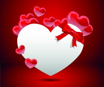 Unsur-unsur Hati Hari Valentine Vektor