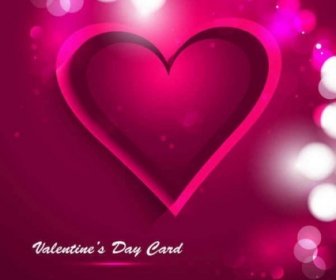 Valentine Day With Heart Greeting Card Illustration Vector