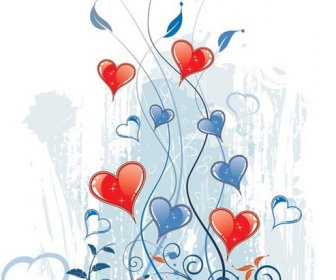 Sevgililer El Güzel Kalp çiçek Sanat Vektör çizimi