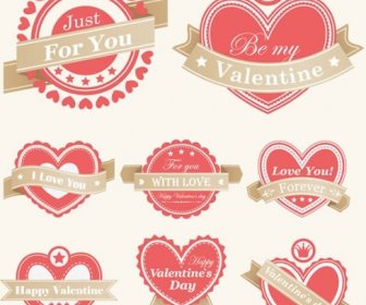 Valentine39s Hari Elemen Renda Vektor Merah Yang Dibentuk Hati