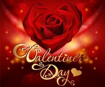 Valentine39s Hari Vektor Mawar Berbentuk Hati