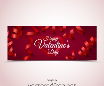 Valentinstag-Banner-Vektor