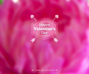 Valentines Day Blurred Flower Background Vector