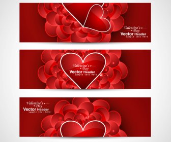 latar belakang vector putih header warna-warni cerah hari kasih sayang