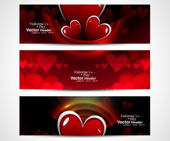 latar belakang vector putih header warna-warni cerah hari kasih sayang
