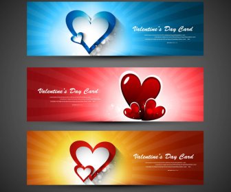 latar belakang vector putih header warna-warni cerah hari kasih sayang