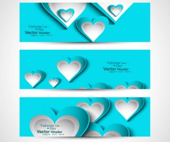 Fondo De Vector Blanco Brillante Encabezado Colorido Día De San Valentín