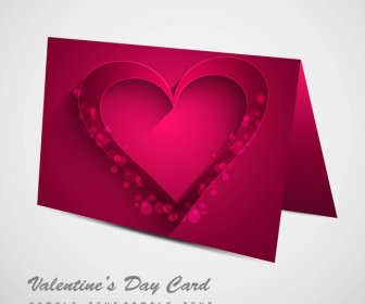 バレンタインの日カラフル ハート結婚カード ベクトルを設定